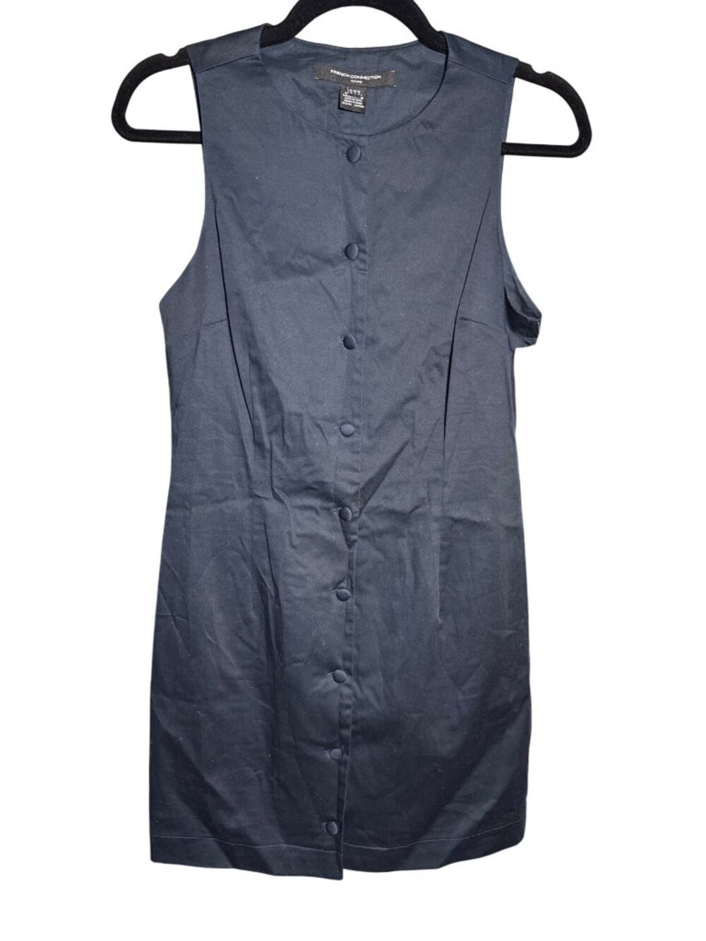 NWT French Connection Sateen Mini Sheath Dress Marine Size 6 MSRP $138
